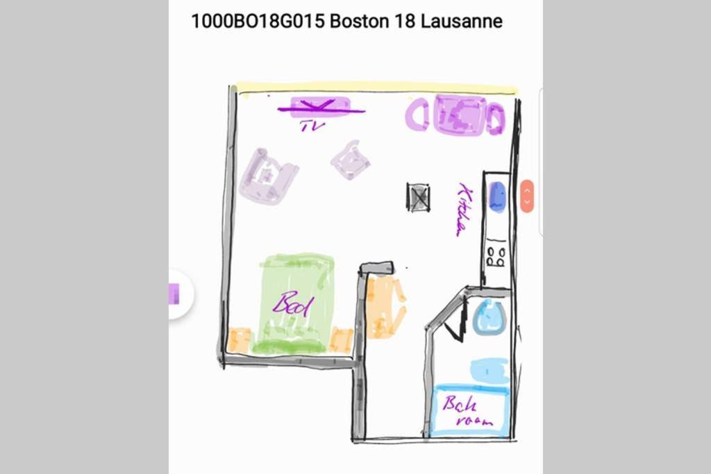 Hsh - Moderne Junior Suite-apartment 36 M2 - Boston 18 In Lausanne